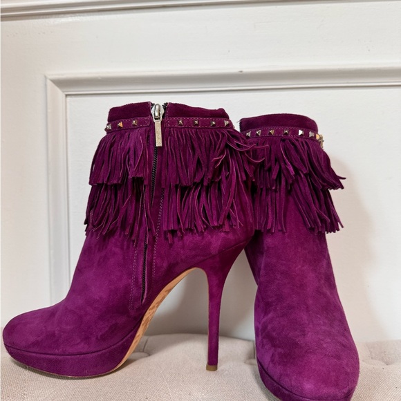Christian Dior stiletto booties with fringe. Royal purple size 38.2 - Picture 5 of 6
